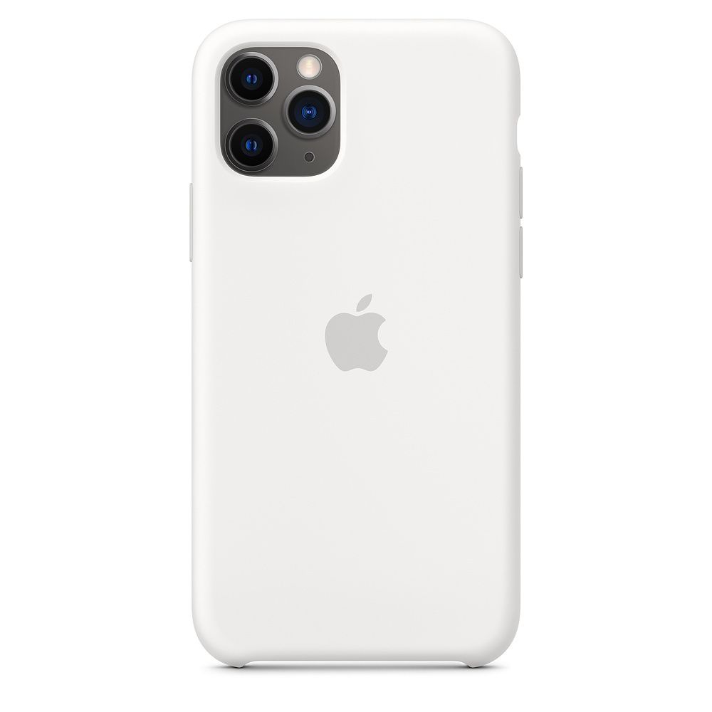 Apple - Coque en silicone iPhone 11 Pro - Blanc - Coque, étui smartphone
