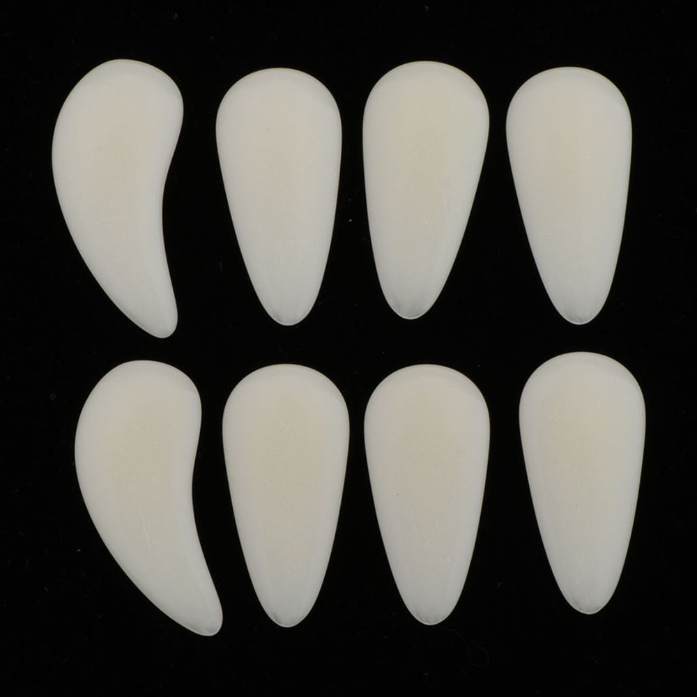 marque generique - 8pcs ongles en plastique de choix de doigt de Guzheng fixés pour des enfants enfants Beige S - Accessoires instruments à cordes