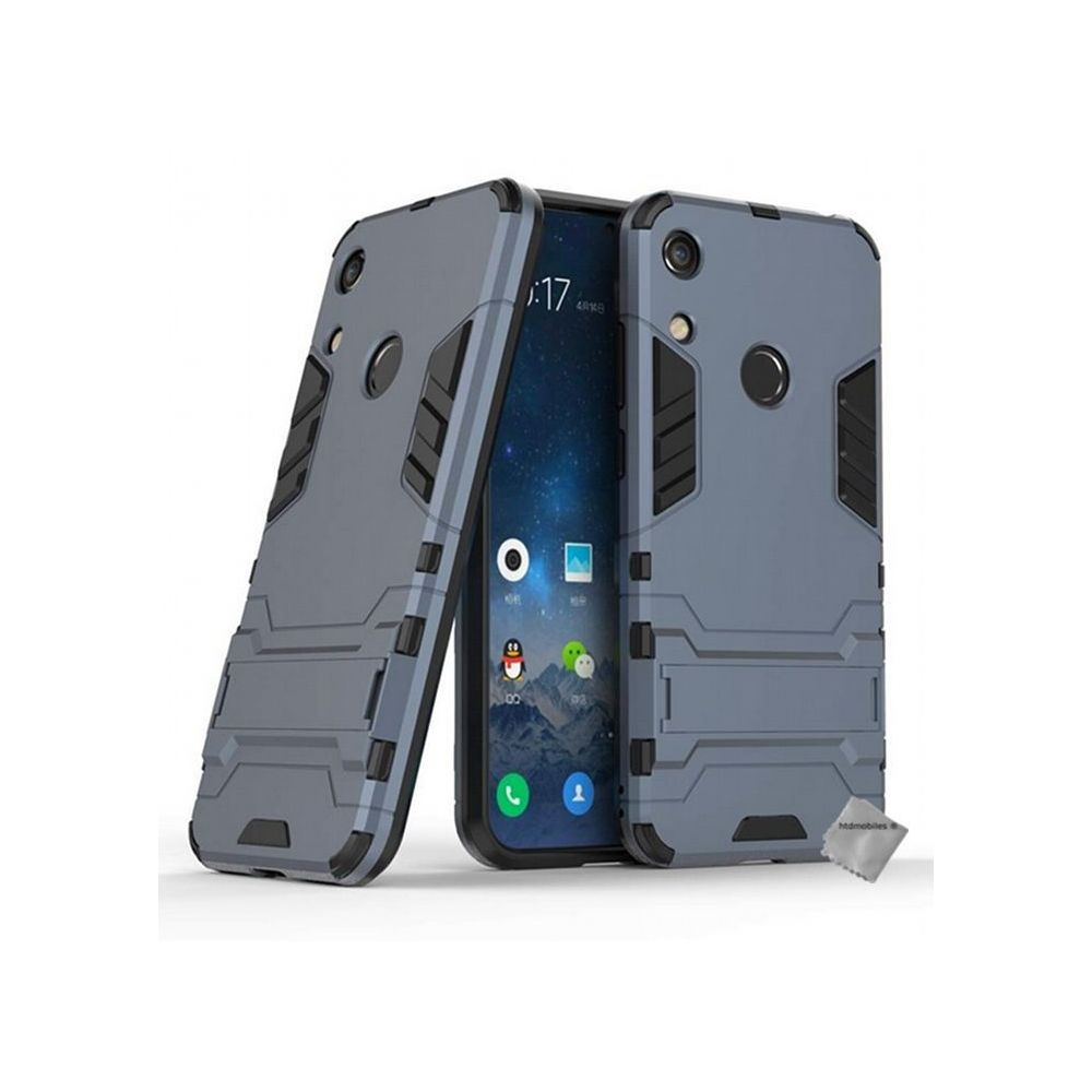 Htdmobiles - Housse etui coque rigide anti choc pour Huawei Y6 (2019) + verre trempe - BLEU FONCE - Autres accessoires smartphone