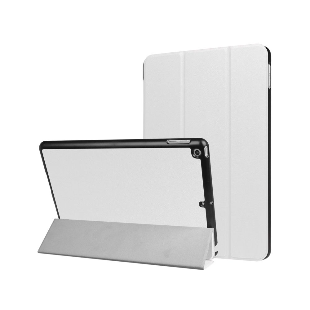 Wewoo - Smart Cover blanc pour iPad 9,7 pouces 2017 Custer Texture horizontale Flip étui en cuir avec trois porte-pliage et sommeil / fonction de réveil - Coque, étui smartphone