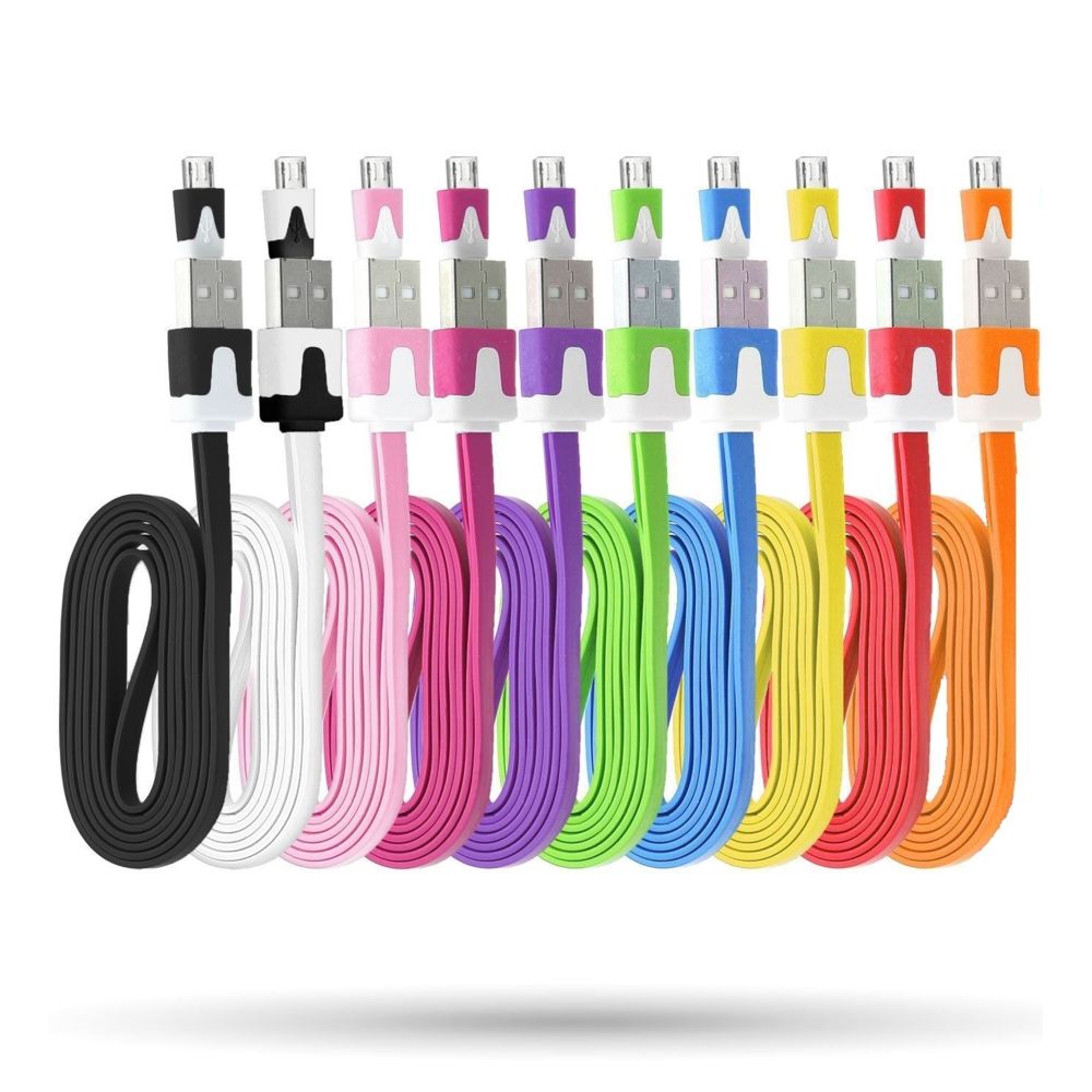 Shot - Cable Chargeur pour HTC Desire 10 lifestyle USB / Micro USB 1m Noodle Universel Connecteur Syncronisation (BLEU) - Chargeur secteur téléphone
