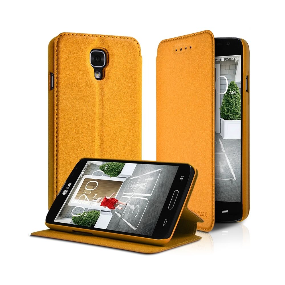 Karylax - Housse Coque Etui à rabat latéral Fonction Support Couleur Jaune pour LG F70 + Film de protection - Autres accessoires smartphone