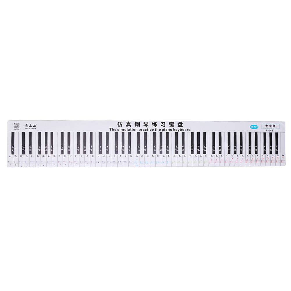 marque generique - 88 autocollants clés pour la pratique du piano pour la pratique professionnelle du piano débutant - Accessoires claviers