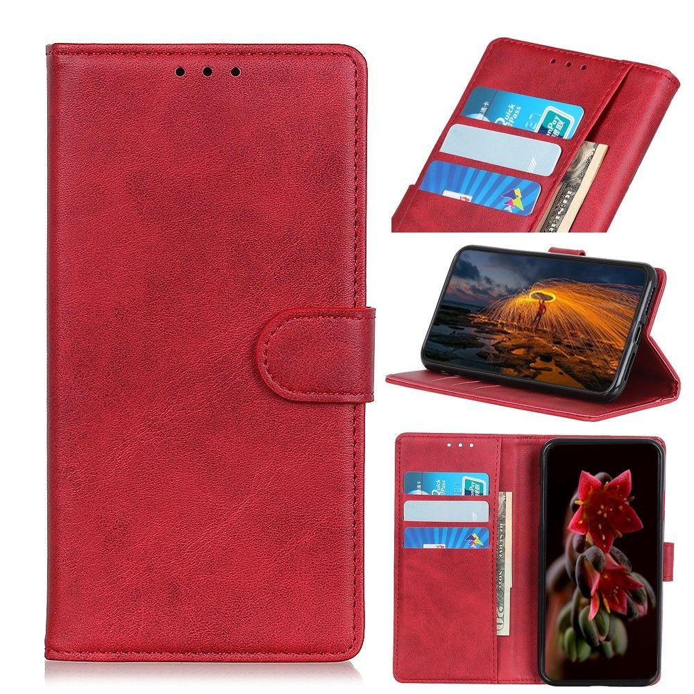 Generic - Etui en PU peau mate avec support rouge pour votre Samsung Galaxy A31 - Coque, étui smartphone