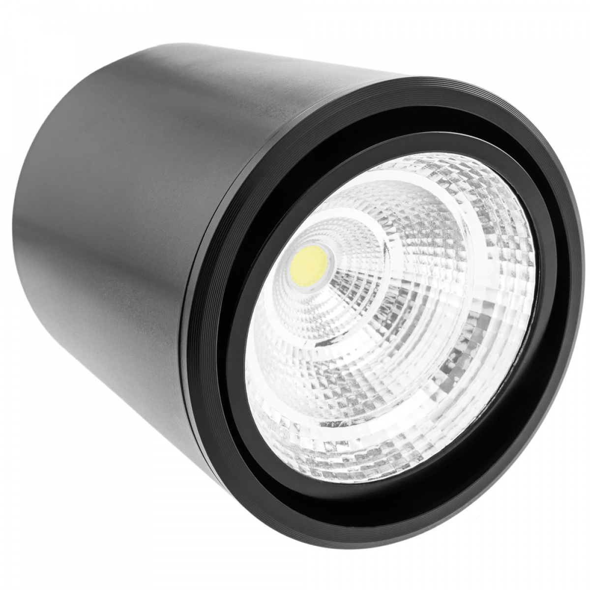 Bematik - Projecteur de surface LED à tête mobile COB lampe 7W 220VAC 3000K noir 75mm - Effets à LED
