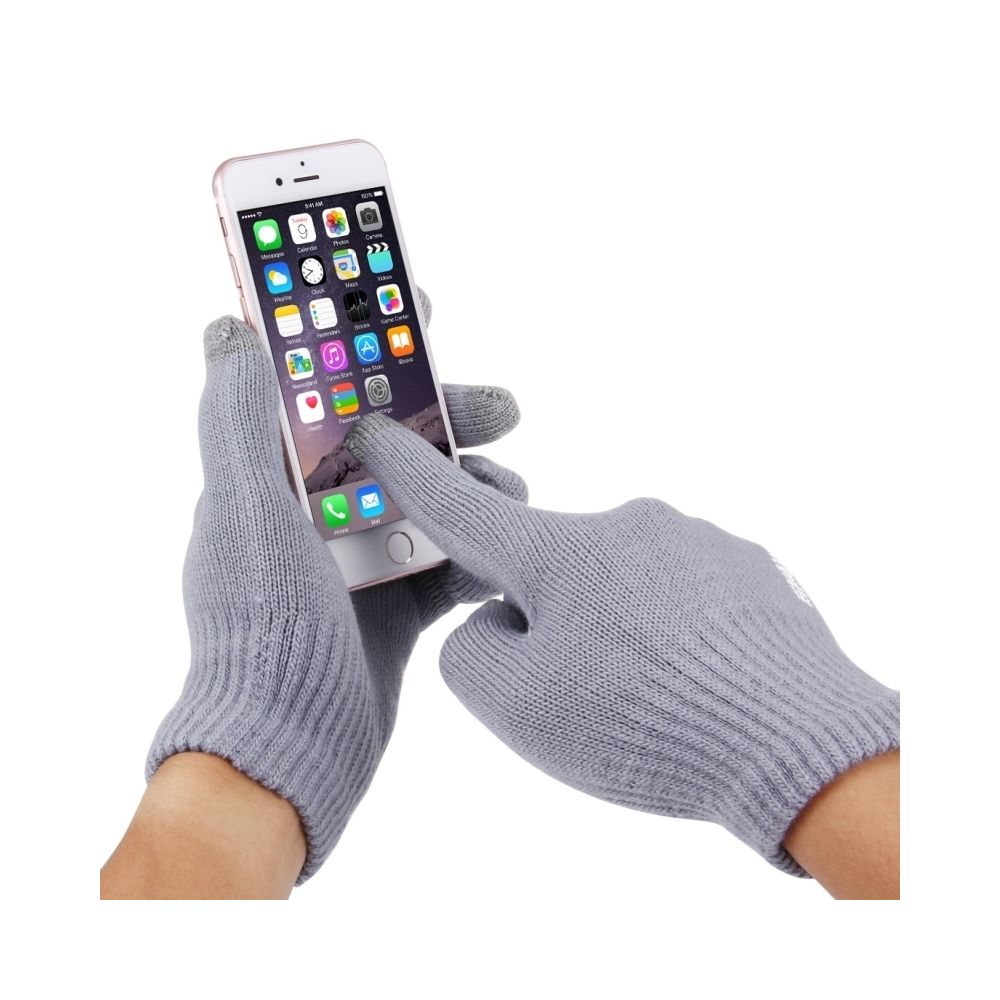 Wewoo - Gants tactiles pour iPad gris iPhone, Galaxy, Huawei, Xiaomi, HTC, Sony, LG et autres appareils à écran tactile les enfants, trois doigts - Autres accessoires smartphone