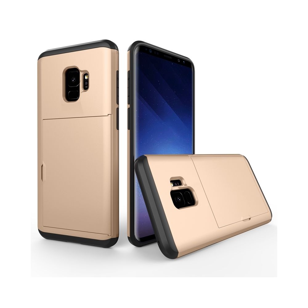 Wewoo - Coque renforcée or pour Samsung Galaxy S9 TPU + PC Dropproof étui de protection arrière avec fente carte - Coque, étui smartphone