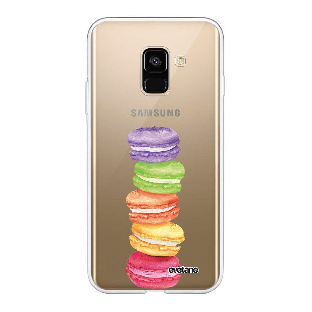 Evetane - Coque Samsung Galaxy A8 2018 souple Macarons Motif Ecriture Tendance Evetane. - Coque, étui smartphone