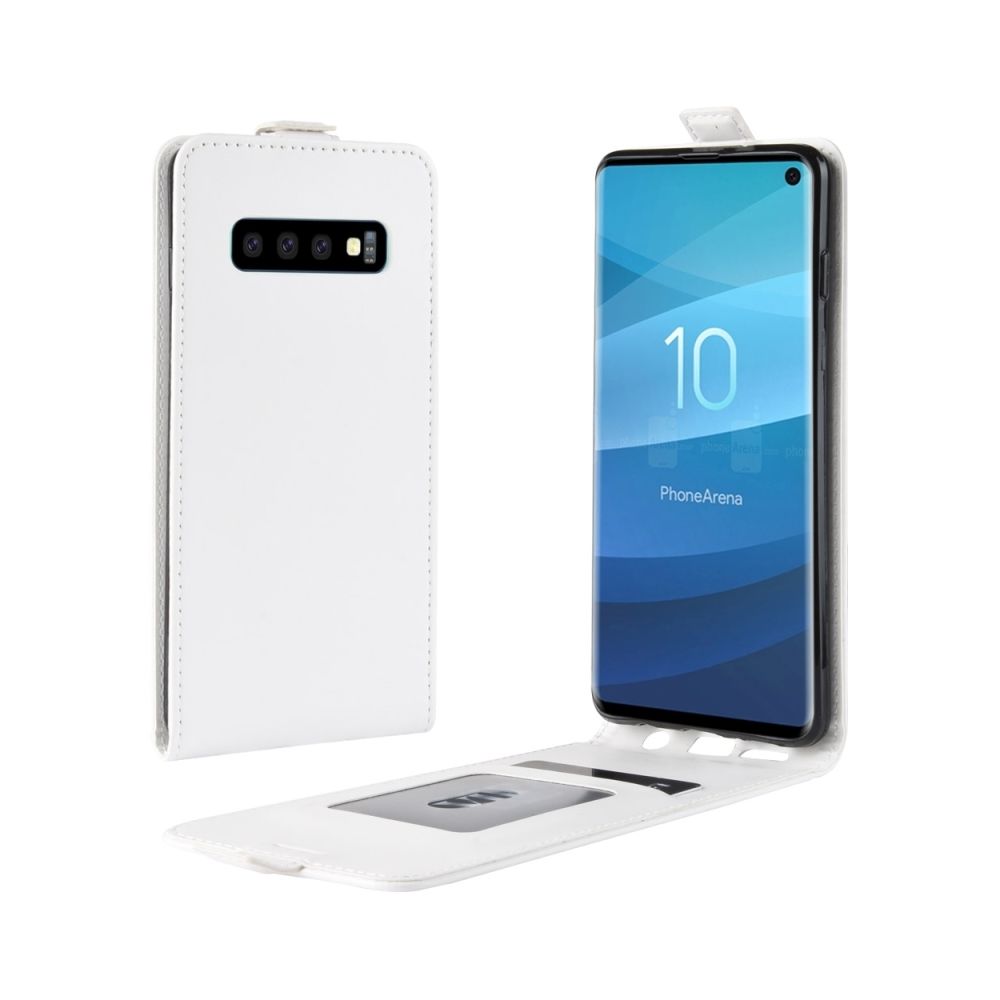 Wewoo - étuis en cuir Coque Housse Etui TPU à rabat vertical pour Business Style pour Galaxy S10, avec fente pour carte (blanc) - Coque, étui smartphone