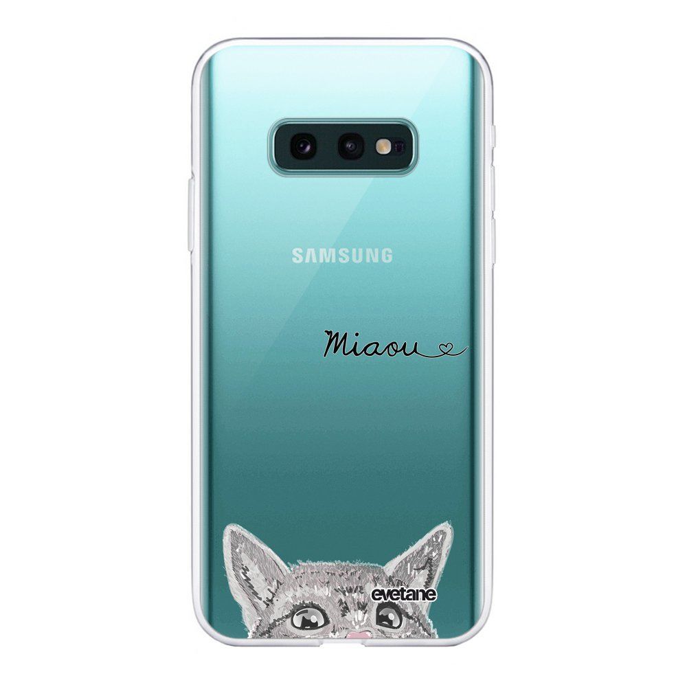 Evetane - Coque Samsung Galaxy S10e souple transparente Chat Miaou Motif Ecriture Tendance Evetane. - Coque, étui smartphone