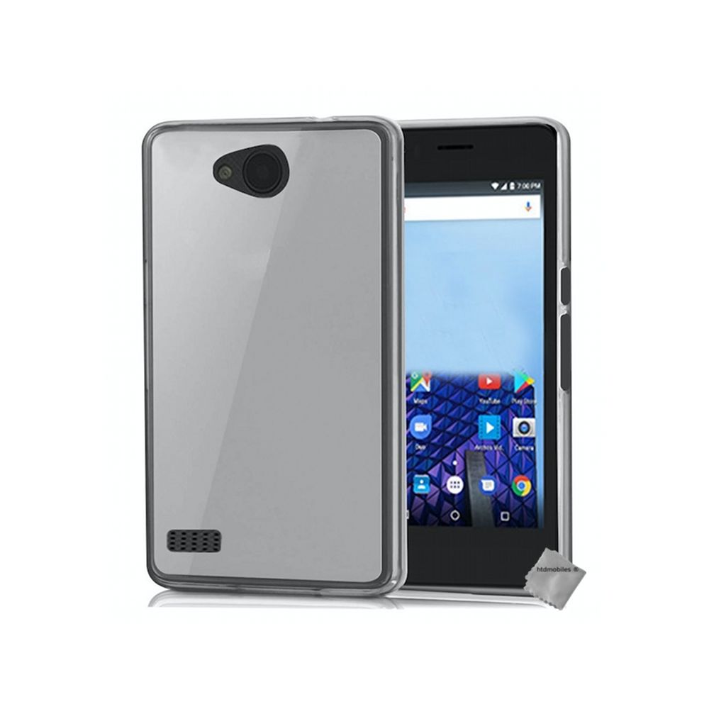 Htdmobiles - Housse etui coque pochette silicone gel fine pour Archos Access 40 4G + film ecran - BLANC TRANSPARENT - Autres accessoires smartphone