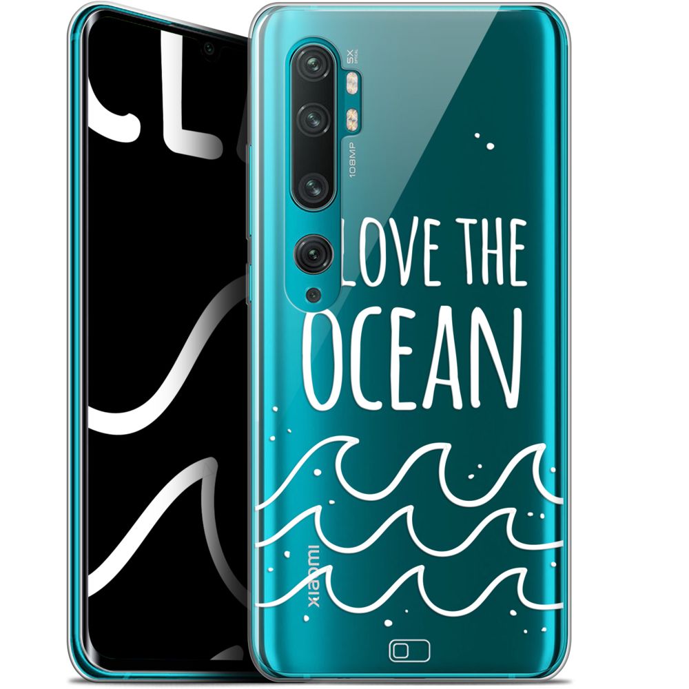 Caseink - Coque Pour Xiaomi Mi Note 10 / Pro (6.47 ) [Gel HD Collection Summer Design I Love Ocean - Souple - Ultra Fin - Imprimé en France] - Coque, étui smartphone