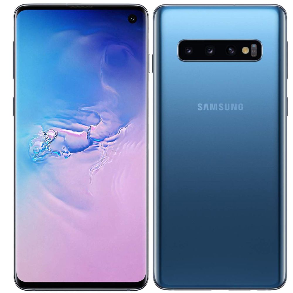 Samsung - Samsung Galaxy S10 Dual SIM 128GB 8GB RAM SM-G973F/DS Prism Blue - Smartphone Android