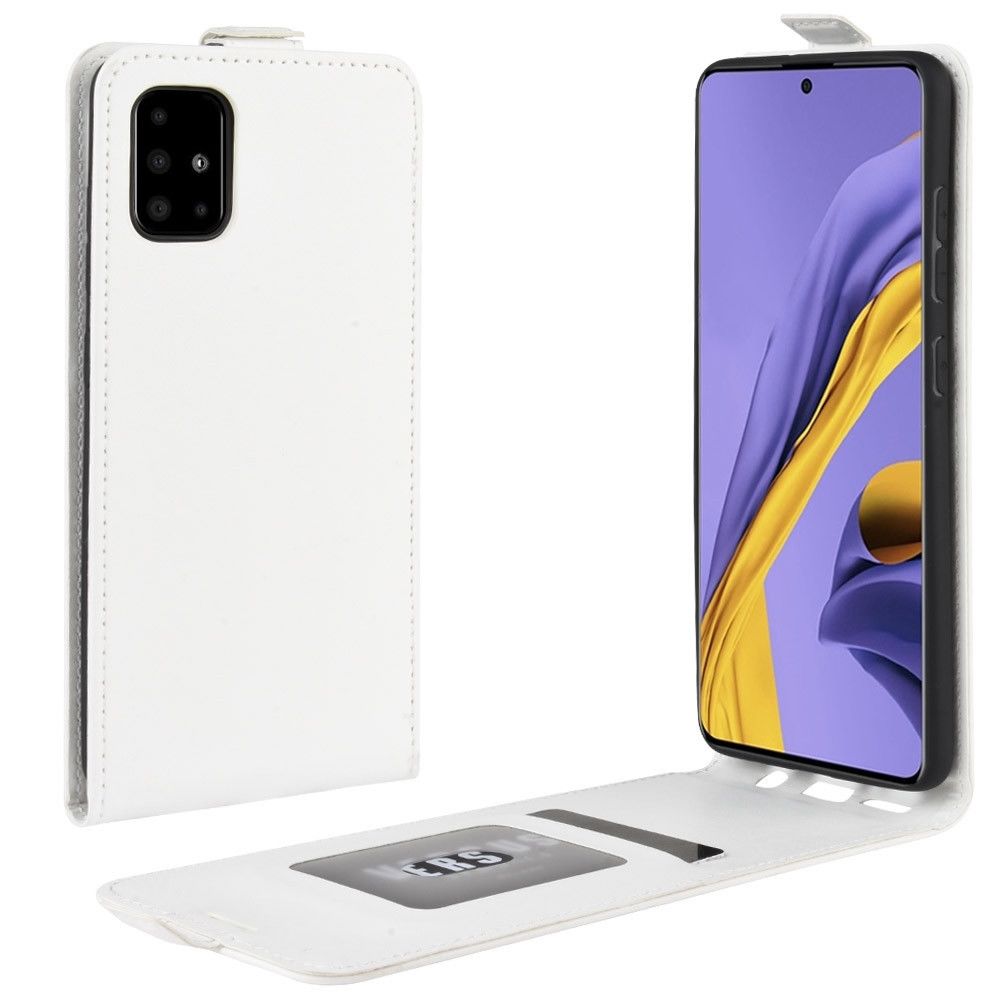 Wewoo - Housse Coque Pour Galaxy A51 R64 Texture Étui de protection en cuir à rabat vertical unique avec fentes cartes et cadre photo blanc - Coque, étui smartphone