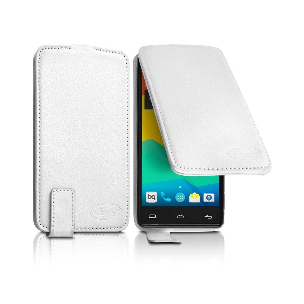 Karylax - Housse Etui Clapet Couleur blanc Universel S pour BQ Aquaris E5 4G - Autres accessoires smartphone