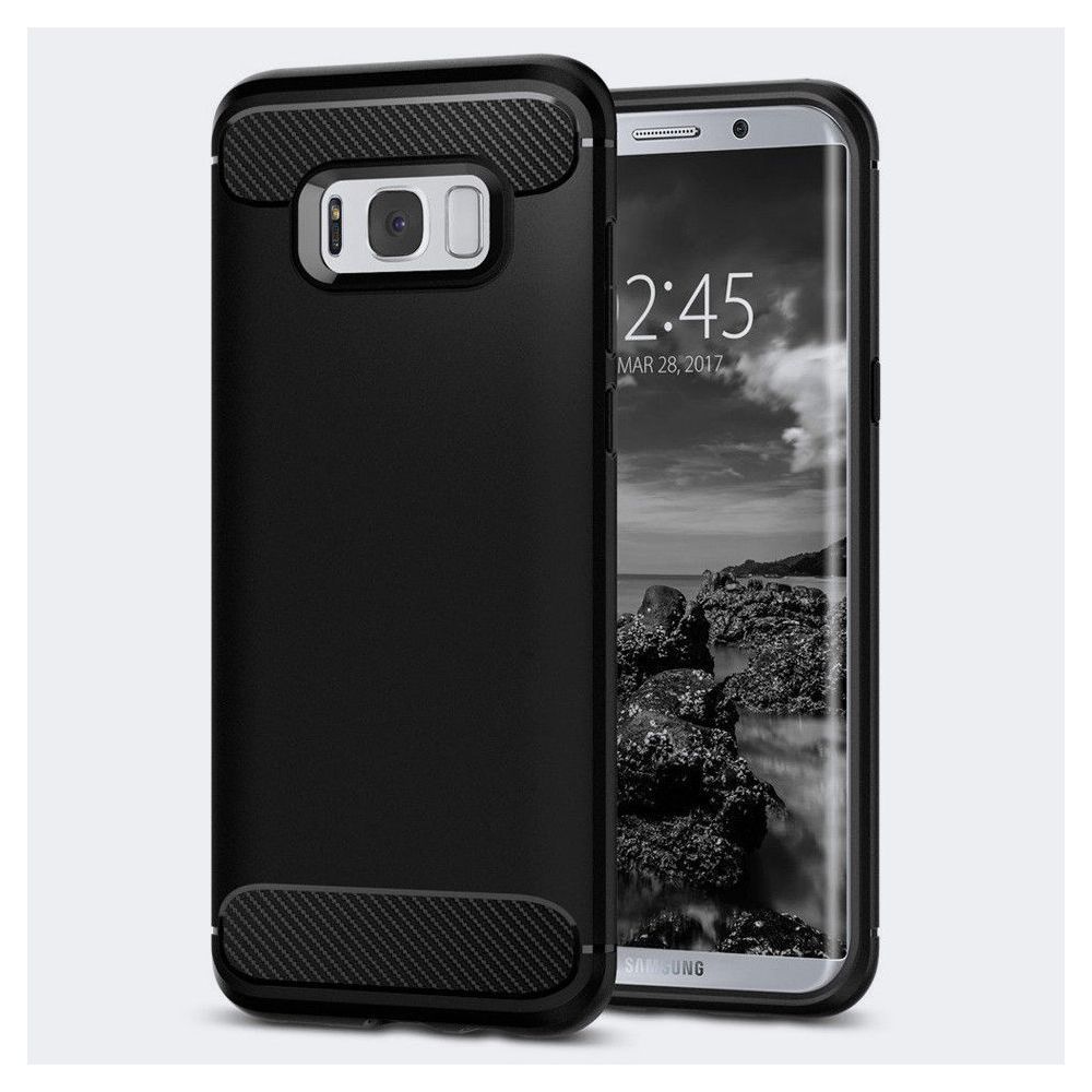 Cabling - CABLING® Coque pour Samsung Galaxy S8 (5,8 Pouces) TPU Silicone Souple Resistant Housse Fibre de Carbone Etui Case (Noir) - Coque, étui smartphone