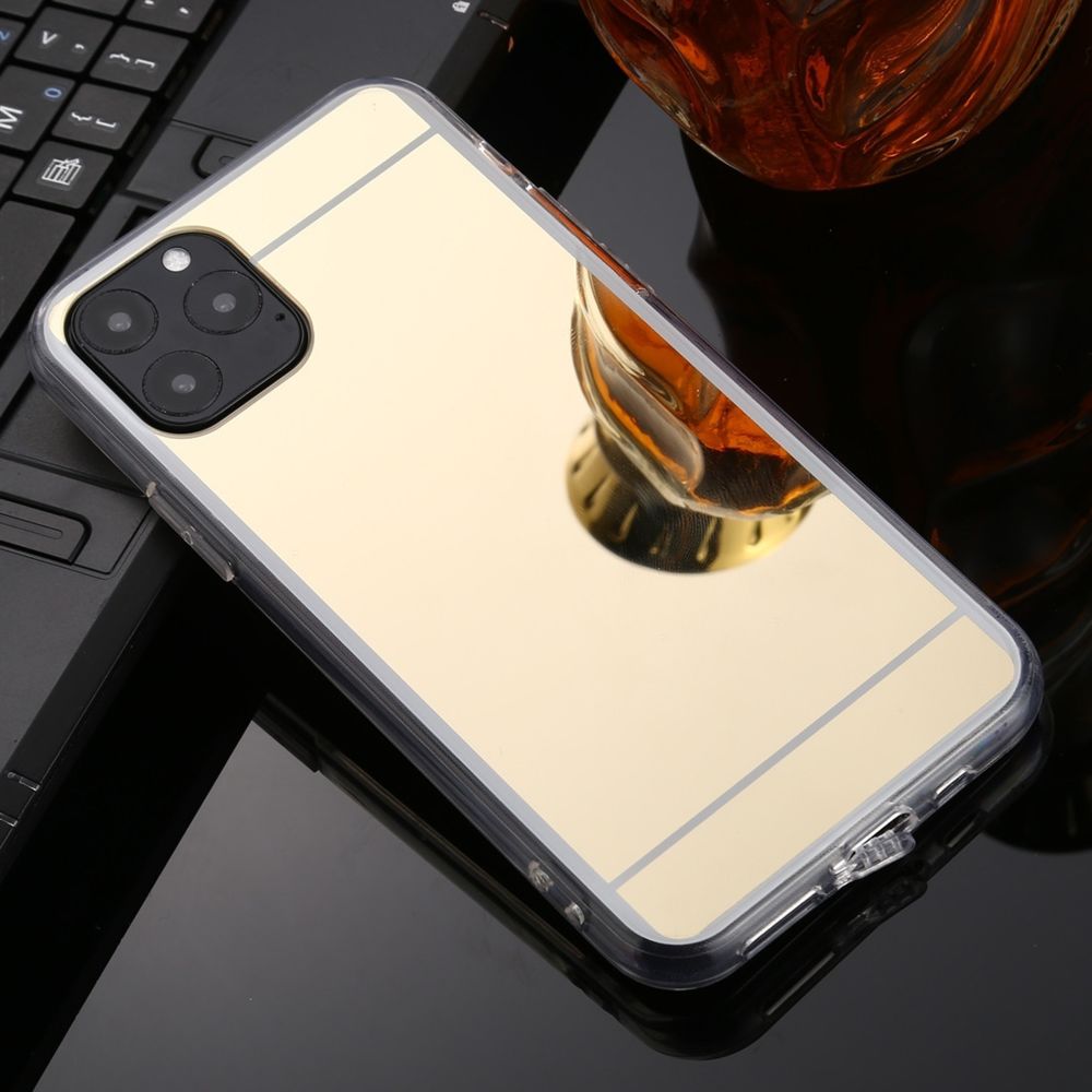 Wewoo - Coque Rigide Pour iPhone 11 TPU + Miroir de luxe en acrylique avec étui de protection Or - Coque, étui smartphone