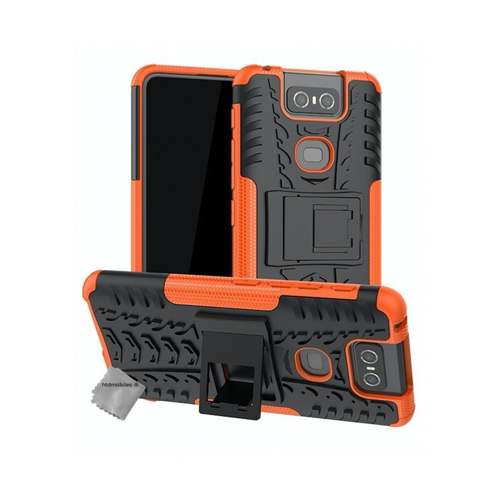Htdmobiles - Housse etui coque rigide anti choc pour Asus Zenfone 6 ZS630KL + film ecran - ORANGE - Autres accessoires smartphone