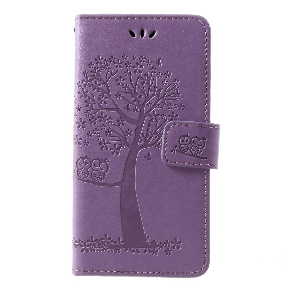 marque generique - Etui en PU motif hibou avec porte-cartes violet clair pour votre Huawei P30 - Autres accessoires smartphone