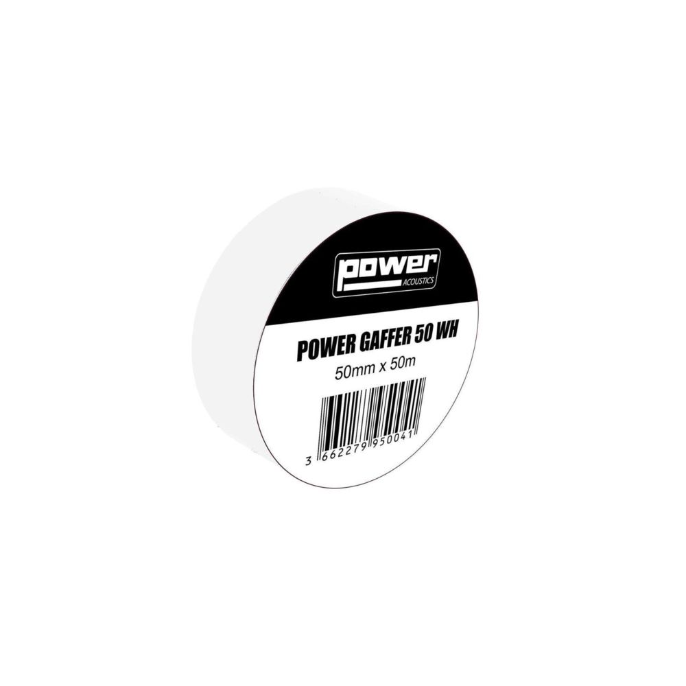 Power Acoustics - POWER ACOUSTICS - POWER GAFFER 50 WH - Ruban adhésif 50m blanc - Accessoires DJ