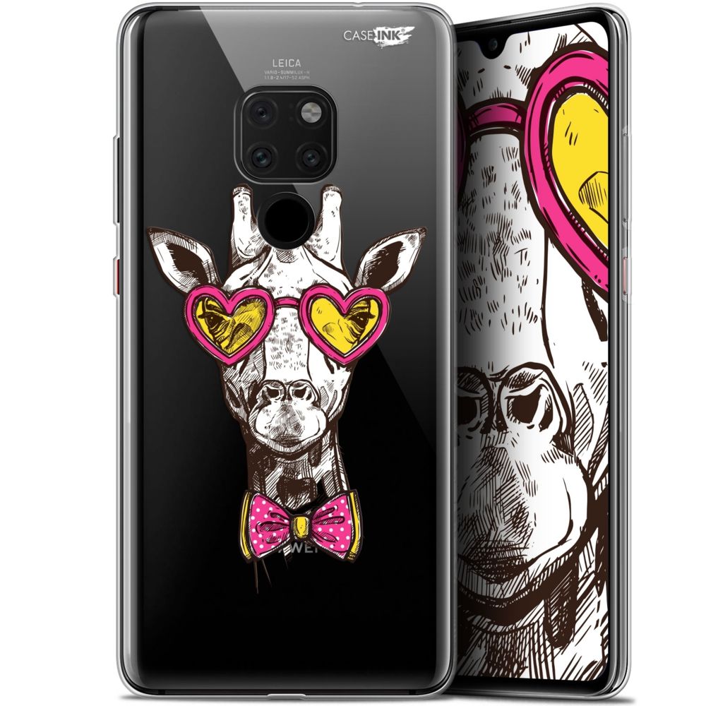 Caseink - Coque arrière Huawei Mate 20 (6.5 ) Crystal Gel HD [ Nouvelle Collection - Souple - Antichoc - Imprimé en France] Hipster Giraffe - Coque, étui smartphone