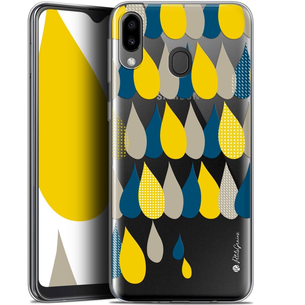 Caseink - Coque Pour Samsung Galaxy M20 (6.3 ) [Gel HD Collection Petits Grains ? Design 3 Gouttes de Pluie - Souple - Ultra Fin - Imprimé en France] - Coque, étui smartphone