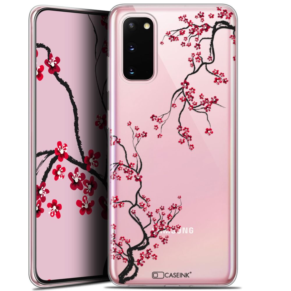 Caseink - Coque Pour Samsung Galaxy S20 (6.2 ) [Gel HD Collection Summer Design Sakura - Souple - Ultra Fin - Imprimé en France] - Coque, étui smartphone