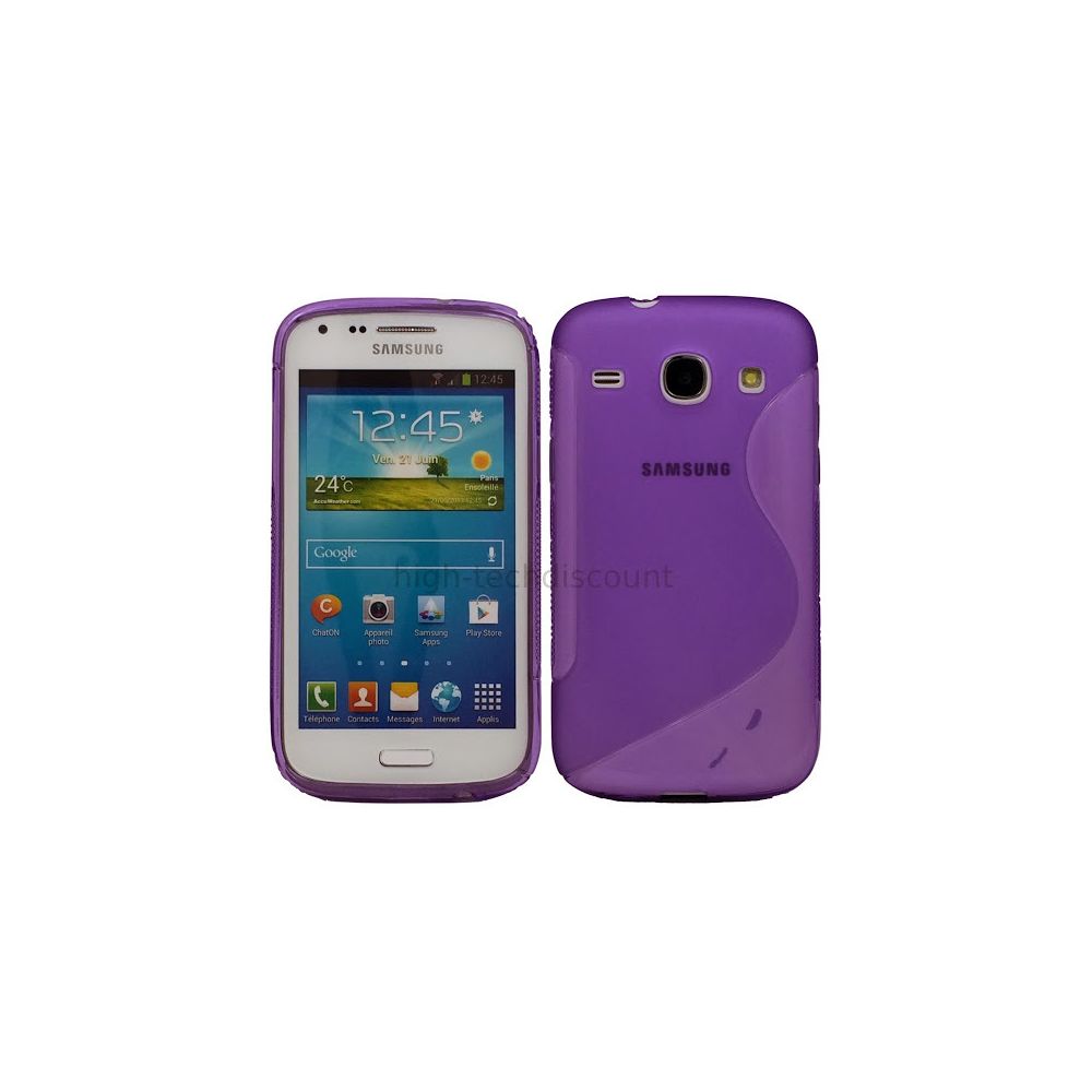 Htdmobiles - Housse etui coque silicone gel pour Samsung Galaxy Galaxy Core Plus G3500 + film ecran - MAUVE - Autres accessoires smartphone