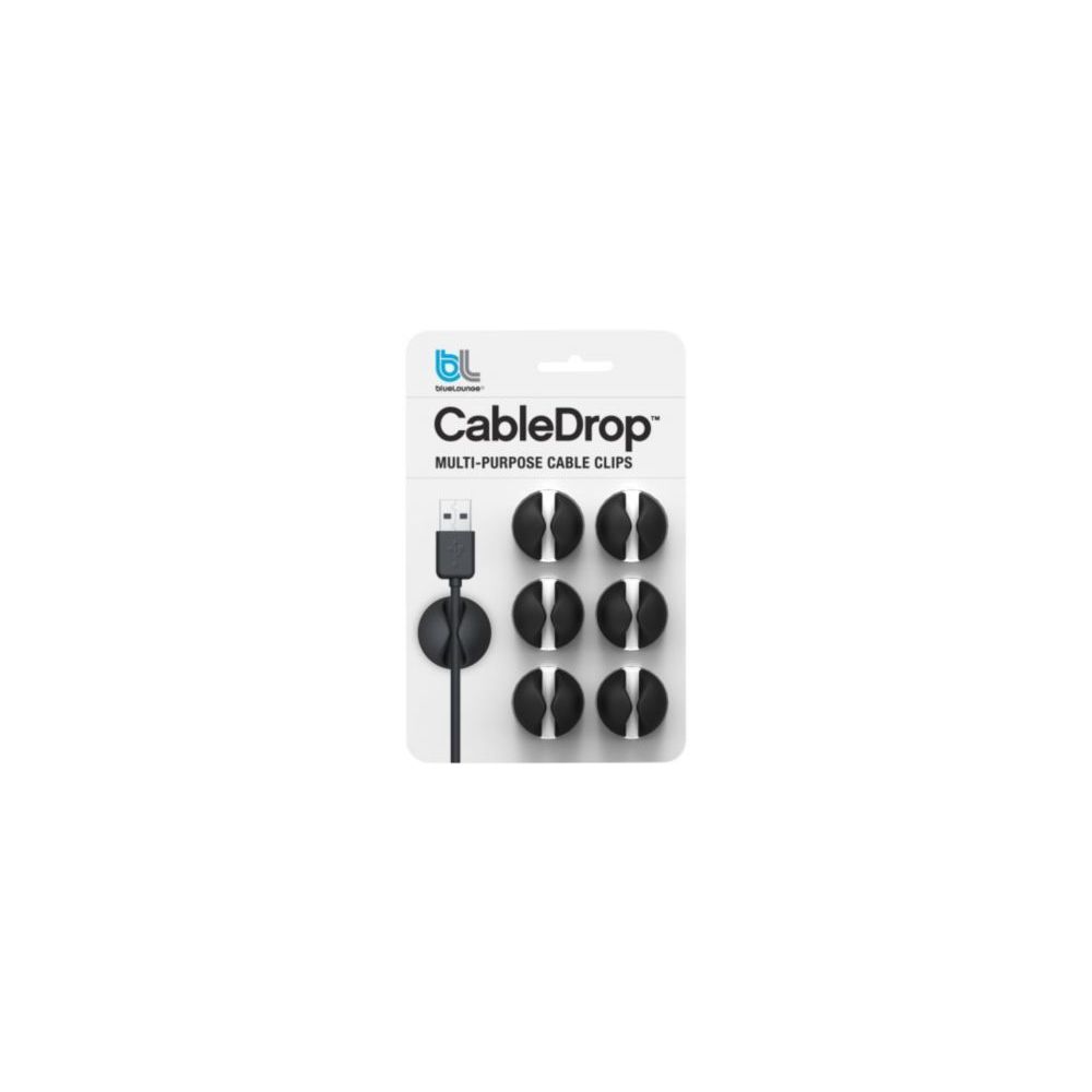 Bluelounge - Serre-câble BLUELOUNGE CableDrop noir Pa - accessoires cables meubles supports