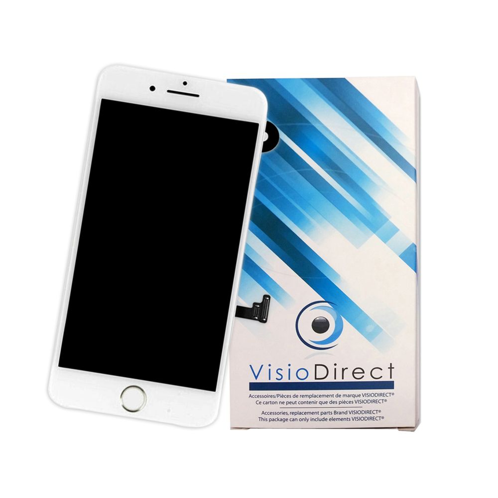 Visiodirect - Ecran complet pour Iphone 7 blanc (avec nappes et bouton home) - VISIODIRECT - - Autres accessoires smartphone