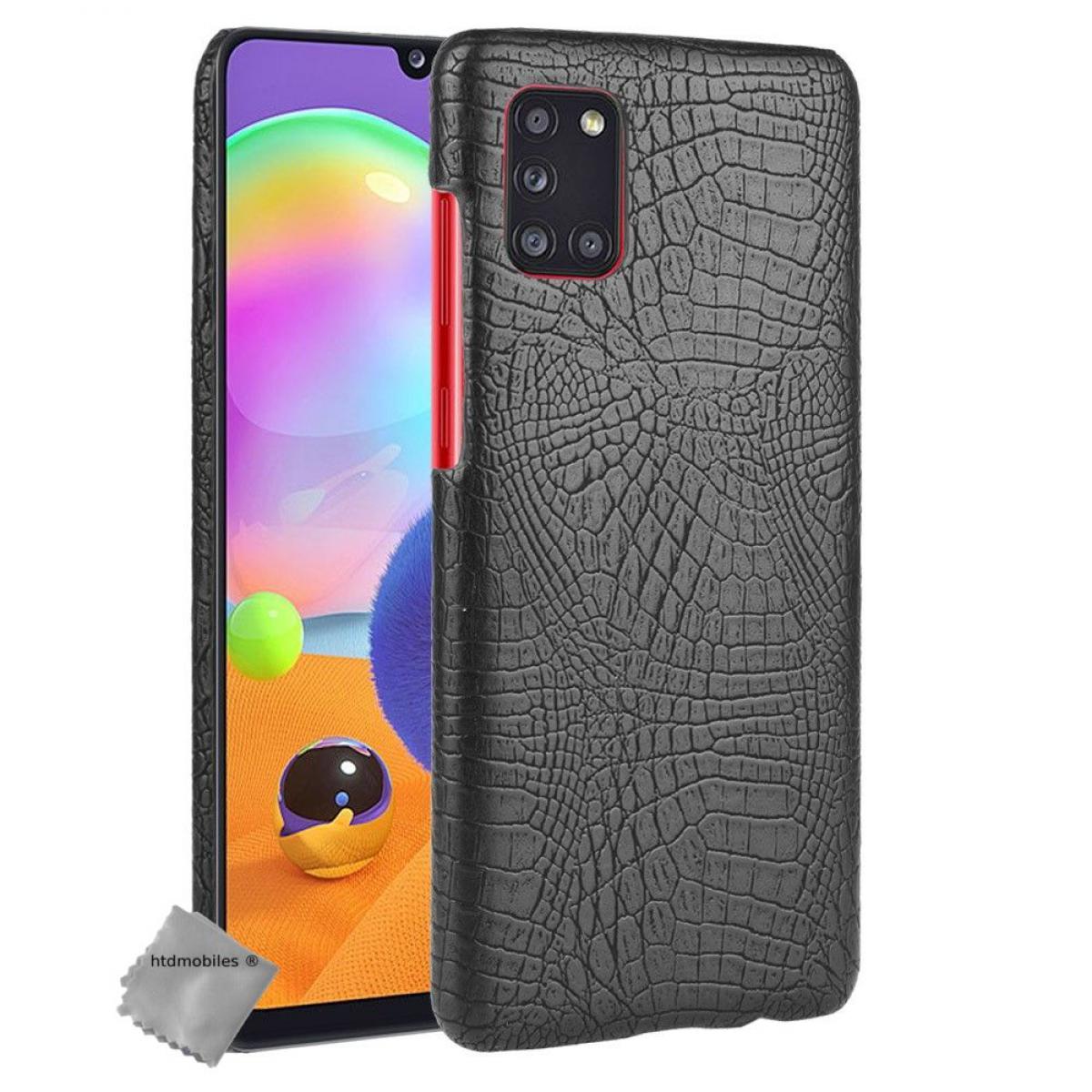 Htdmobiles - Housse etui coque rigide simili cuir crocodile pour Samsung Galaxy A51 + film ecran - NOIR - Autres accessoires smartphone