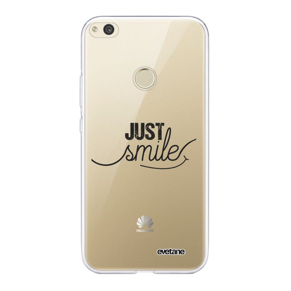 Evetane - Coque Huawei P8 lite 2017 souple transparente Just Smile Motif Ecriture Tendance Evetane. - Coque, étui smartphone