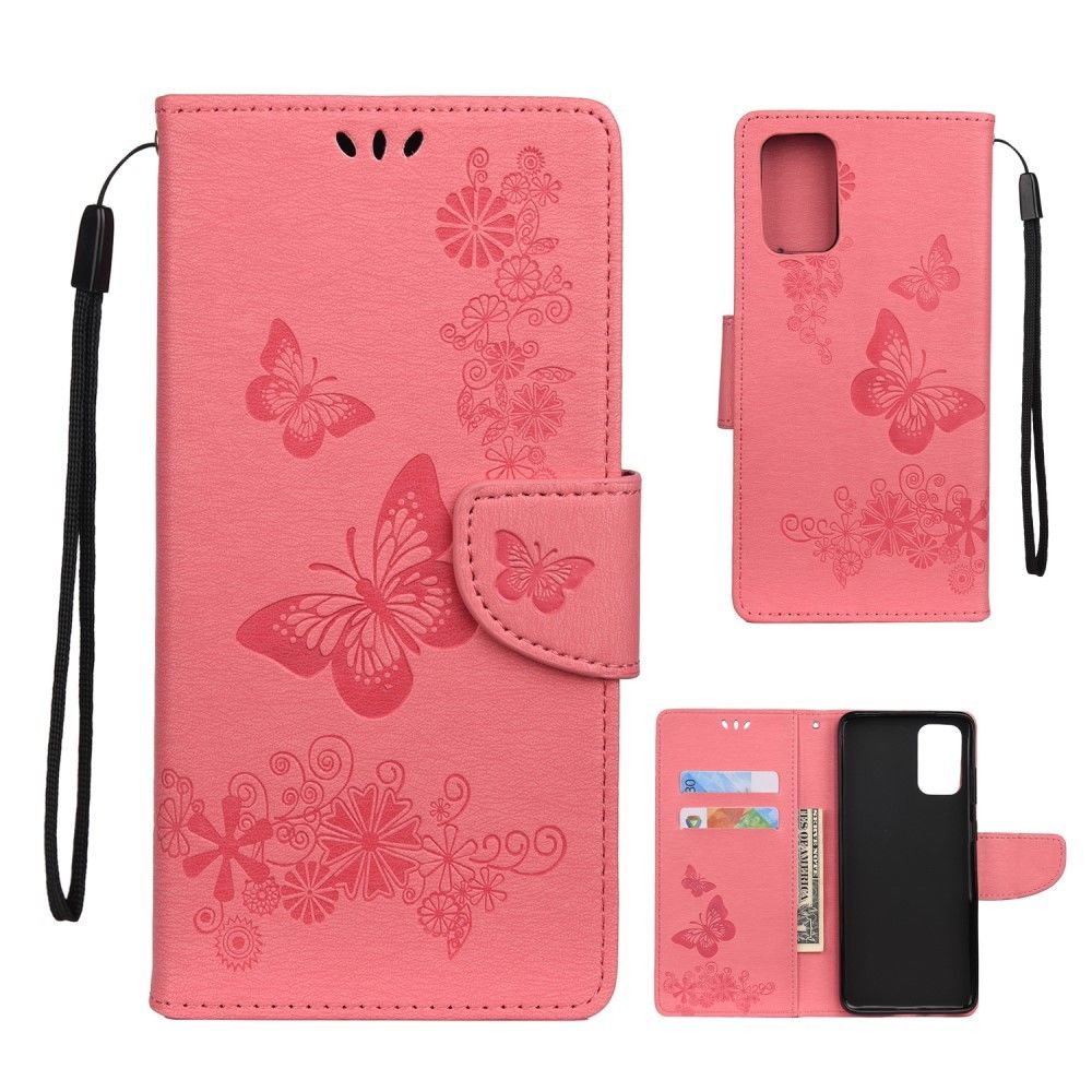 marque generique - Etui en PU fleur de papillon rose pour votre Samsung Galaxy S11e 6.4 pouces - Coque, étui smartphone