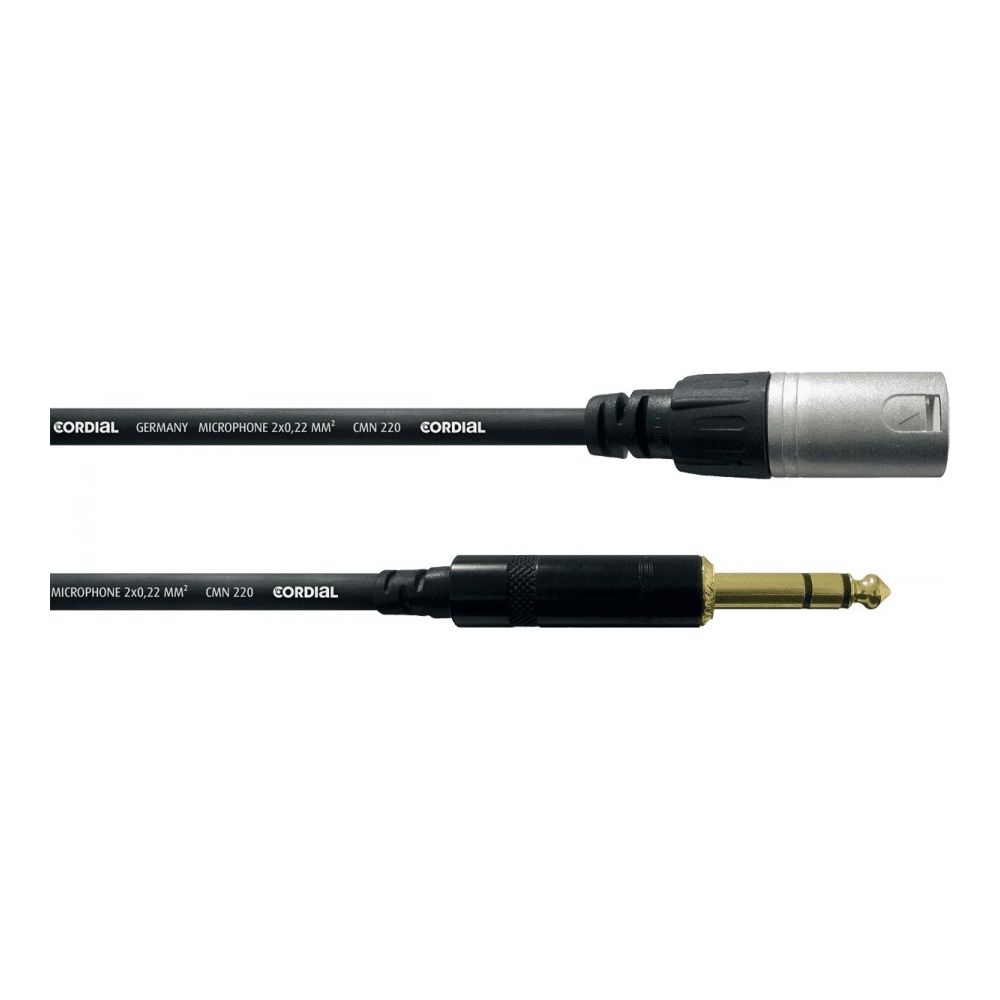 Cordial - Cordial CFM0.3MV - Câble audio jack stéréo-XLR mâle 30 cm - Effets et périphériques