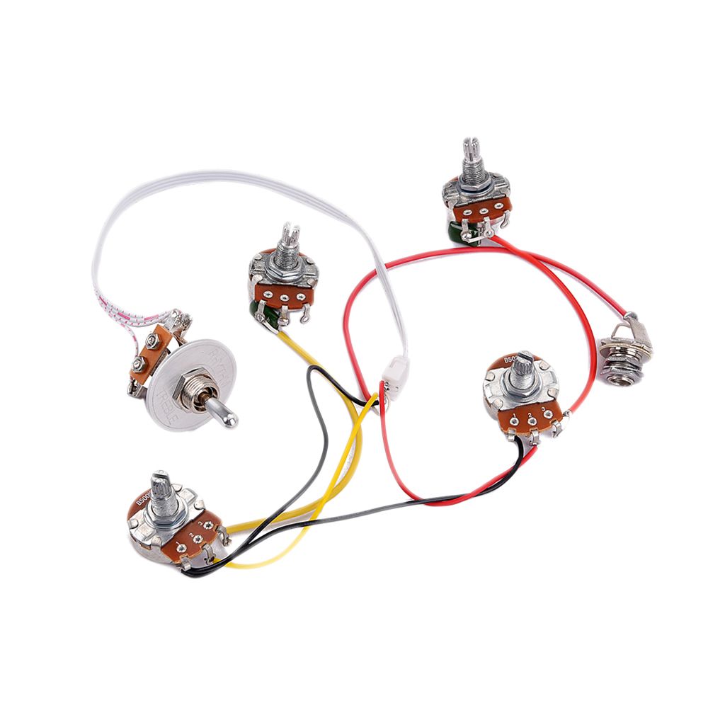 marque generique - kit de câblage du circuit de la basse ton volume contrôle pots prise argent - Accessoires instruments à cordes