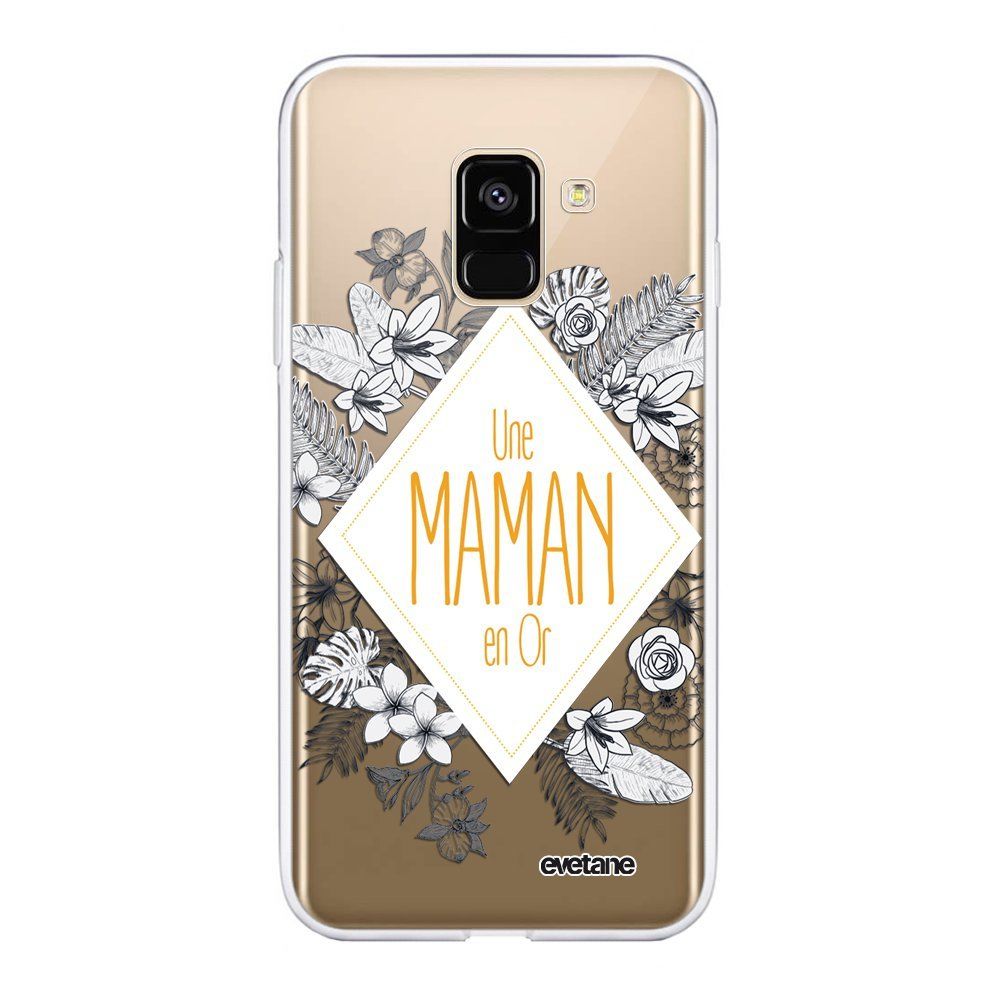 Evetane - Coque Samsung Galaxy A8 2018 360 intégrale Une Maman en or Ecriture Tendance Design Evetane. - Coque, étui smartphone