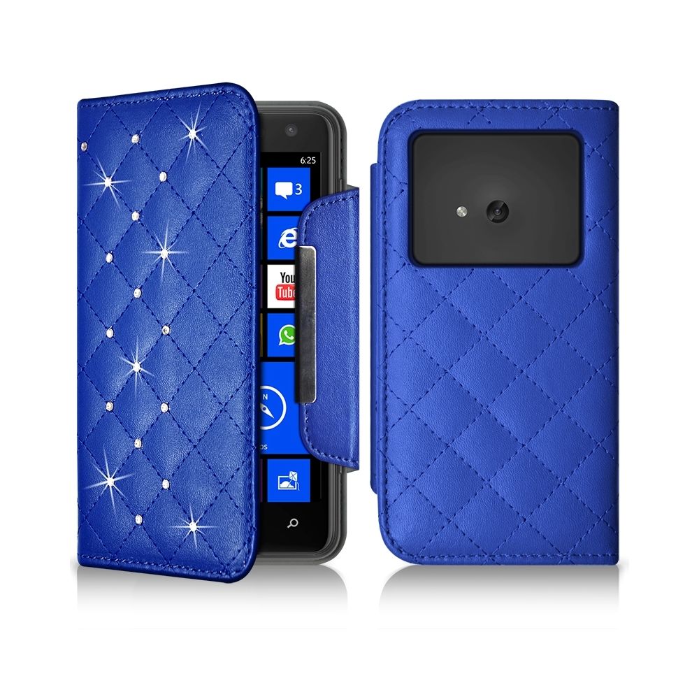 Karylax - Etui Universel M Style Diamant bleu pour LG K3 - Autres accessoires smartphone