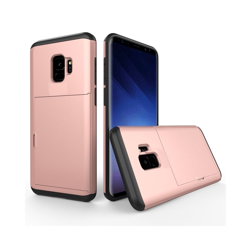Wewoo - Coque renforcée or rose pour Samsung Galaxy S9 TPU + PC Dropproof étui de protection arrière avec fente carte - Coque, étui smartphone