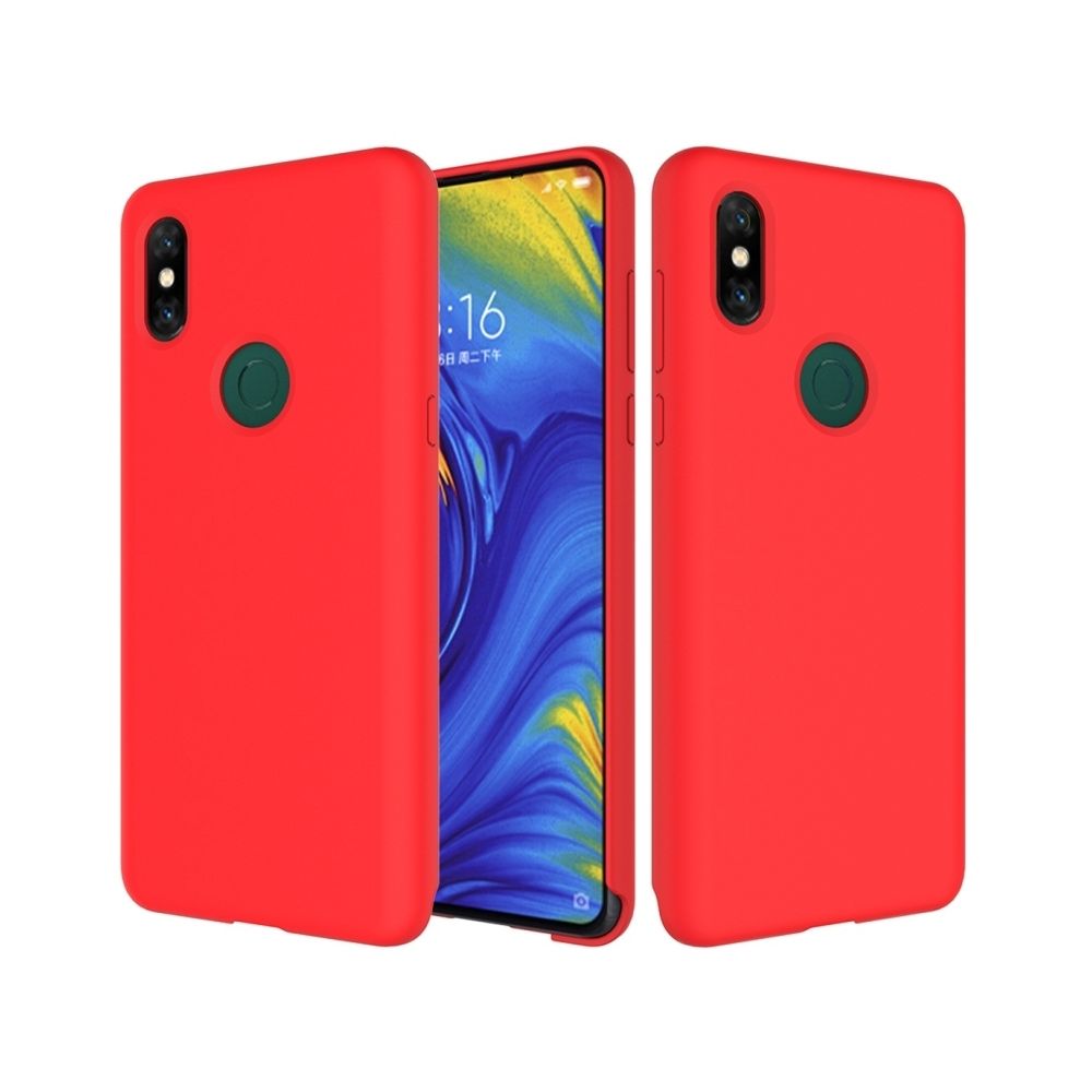 Wewoo - Coque Étui de protection en silicone couleur unie anti-gouttes pour Xiaomi Mi Mix 3 (rouge) - Coque, étui smartphone
