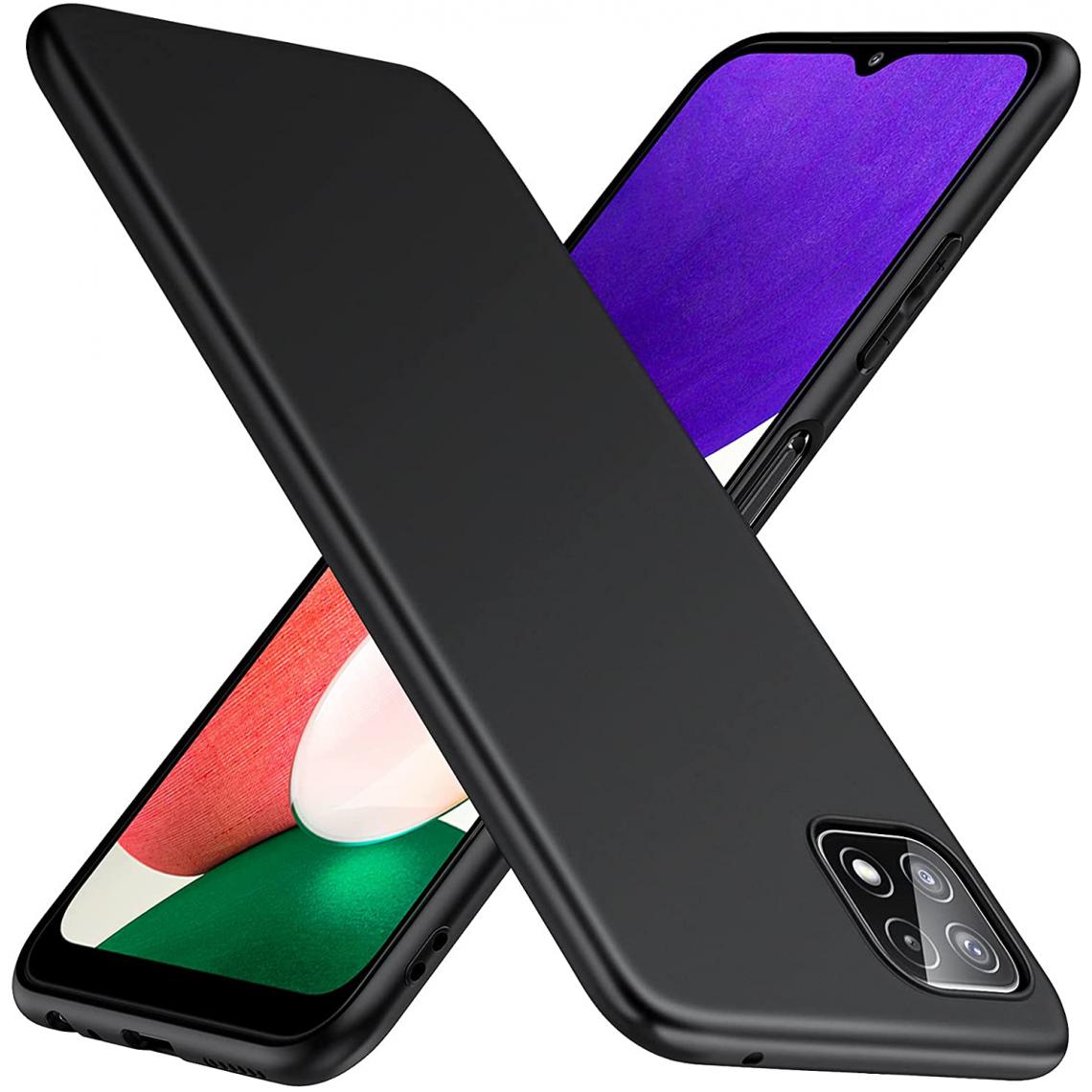 Xeptio - Samsung Galaxy A22 5G coque plastique noire - Coque, étui smartphone