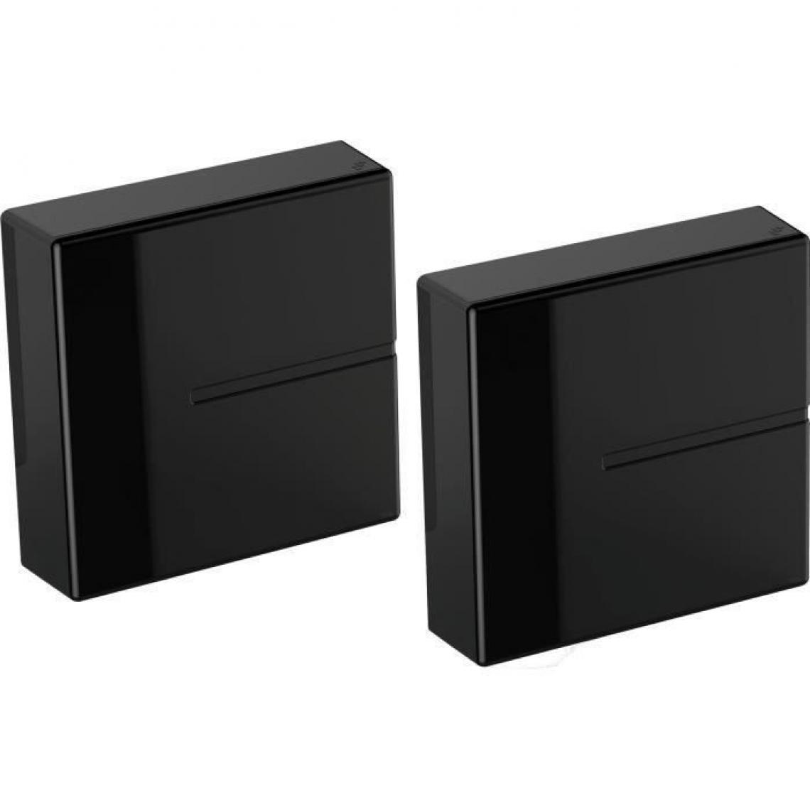 Meliconi - MELICONI GHOST CUBE COVER Systeme de gestion des cables - Comprend 2 cubes - Poids max : 3 Kg - Cube : 20 x 20,5 x 5,3 cm - Noir - accessoires cables meubles supports