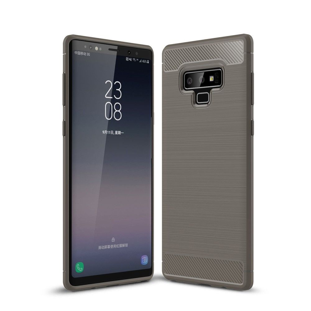 marque generique - Coque en TPU gel de fibre de carbone gris pour votre Samsung Galaxy Note 9 - Autres accessoires smartphone