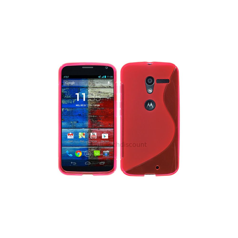 Htdmobiles - Housse etui coque pochette silicone gel pour Motorola Moto X + film ecran - ROSE - Autres accessoires smartphone