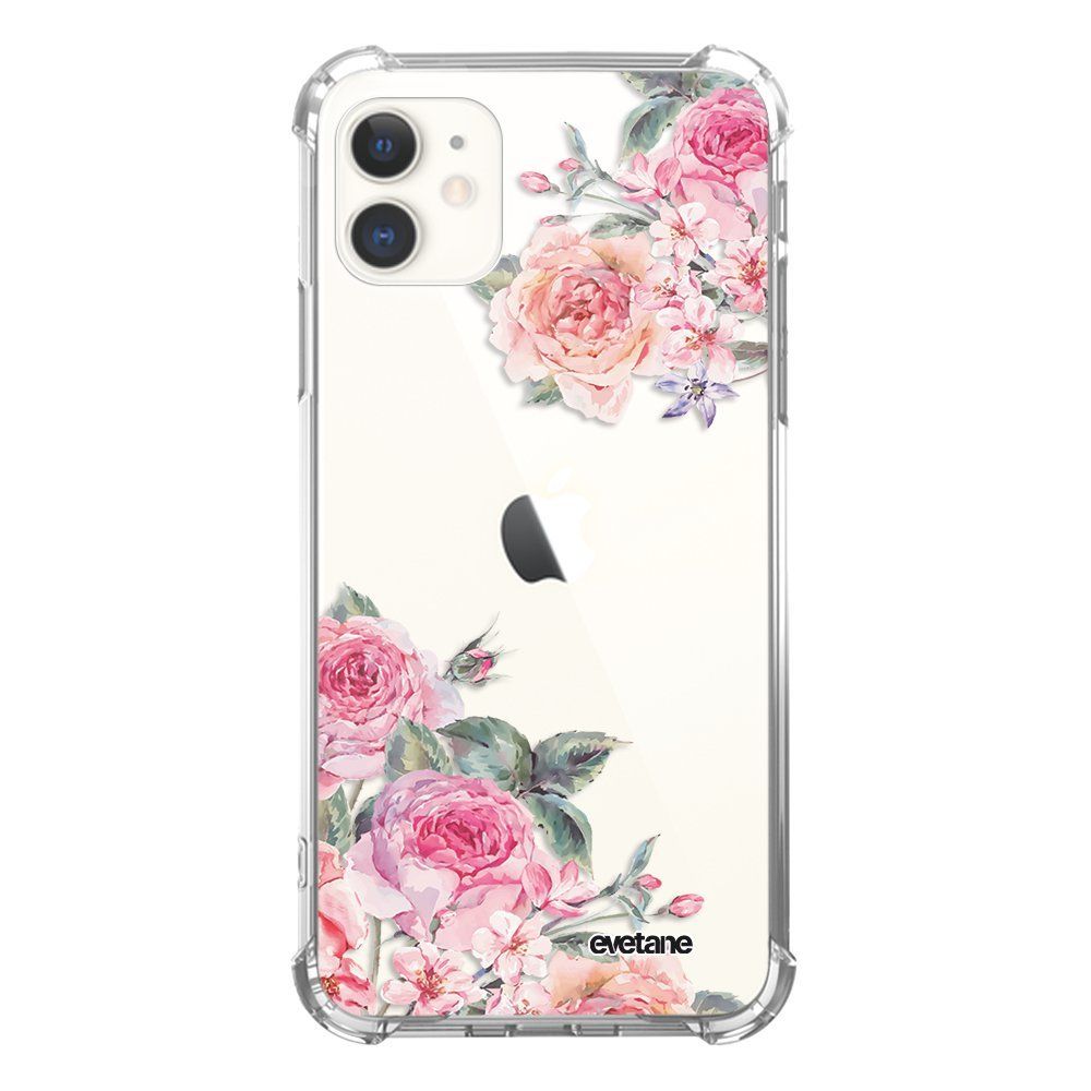 Evetane - Coque iPhone 11 anti-choc souple avec angles renforcés transparente Roses roses Evetane - Coque, étui smartphone