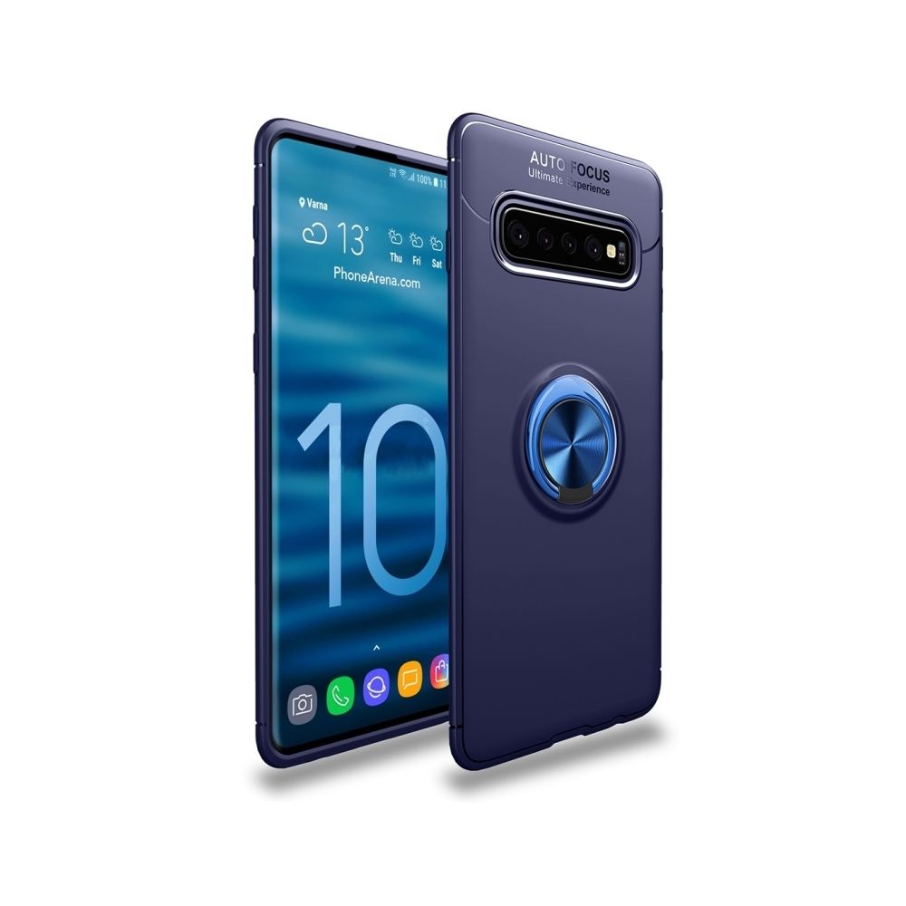 Wewoo - Coque Etui de protection en TPU antichoc pour Galaxy S10, avec support invisible (bleu) - Coque, étui smartphone