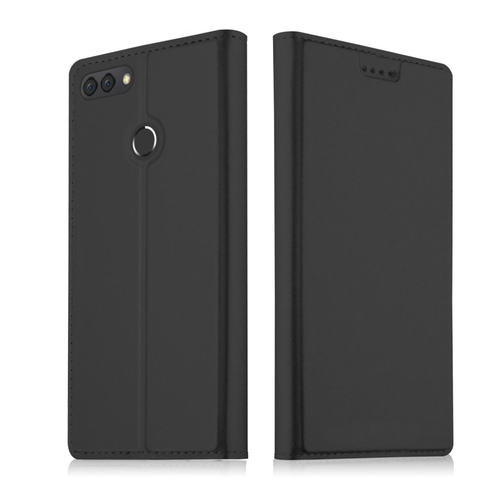 marque generique - Etui en PU support de carte avec socle noir pour Huawei Y9 (2018) - Autres accessoires smartphone