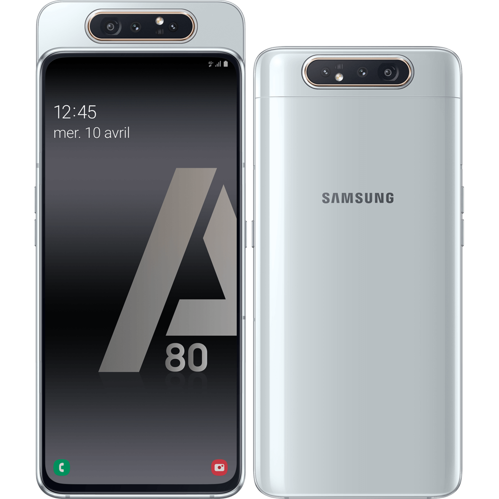 Samsung - Galaxy A80 - 128 Go - Argent - Smartphone Android