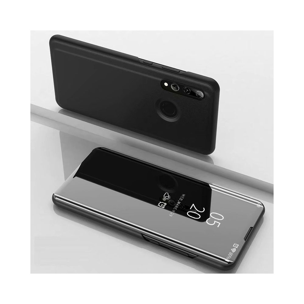 Wewoo - Coque Rigide Étui à rabat en cuir avec miroir de galvanisation pour Galaxy A60 support Noir - Coque, étui smartphone