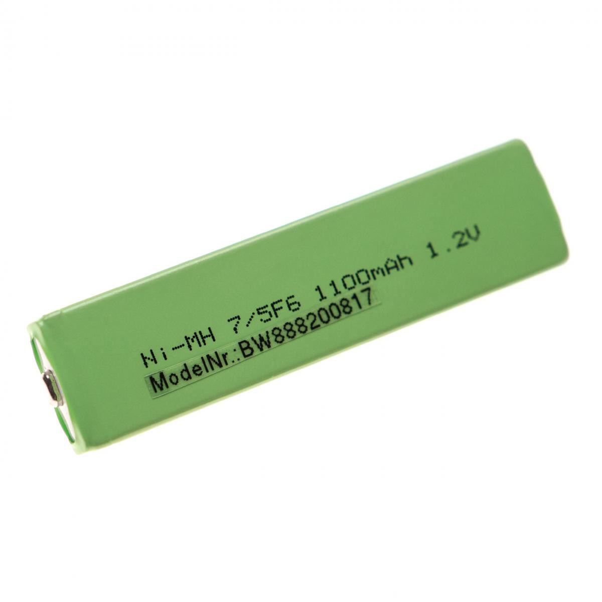 Vhbw - vhbw Batterie 7/5F6, compatible pour Panasonic SJ- MJ80, MJ88, MJ95, MR100, MR200, MR220, MR230, bouton Top, 1100mAh, 1,2V, NiMH - Batteries électroniques