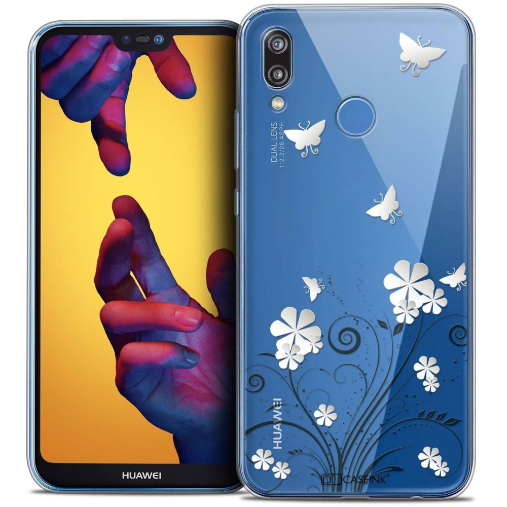 Caseink - Coque Housse Etui Huawei P20 LITE (5.84 ) [Crystal Gel HD Collection Summer Design Papillons - Souple - Ultra Fin - Imprimé en France] - Coque, étui smartphone